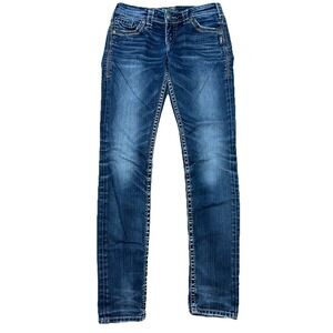 Silver Aiko‎ Mid Skinny Women's Jeans Size 27x31 Stretchy